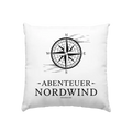 Abenteuer Nordwind – Kompass & Freiheit im Blick - Kissen 40x40cm Bright Lights Arts