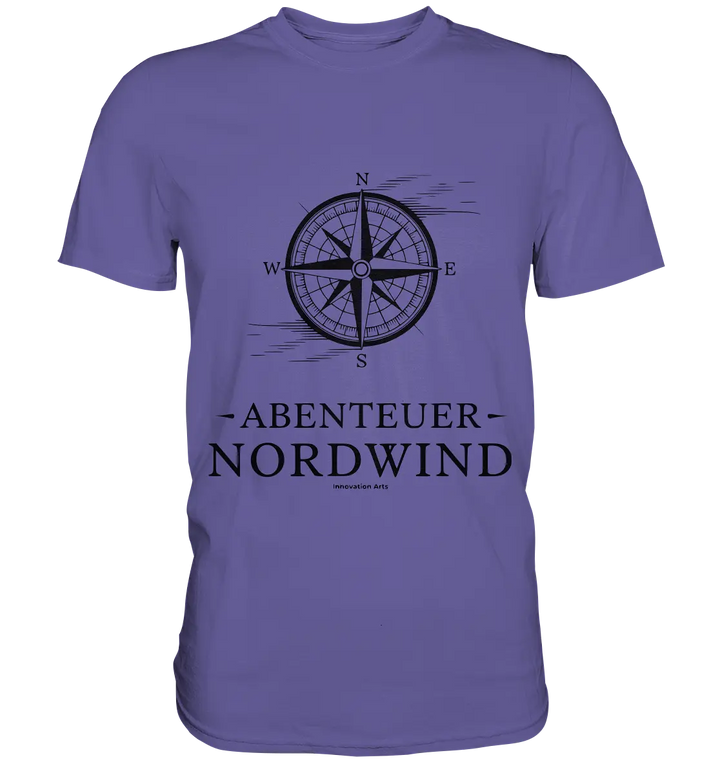 Abenteuer Nordwind – Kompass & Freiheit im Blick - Premium Shirt Bright Lights Arts
