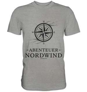 Abenteuer Nordwind – Kompass & Freiheit im Blick - Premium Shirt Bright Lights Arts