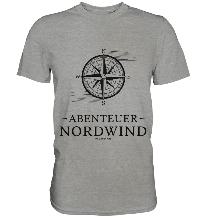 Abenteuer Nordwind – Kompass & Freiheit im Blick - Premium Shirt Bright Lights Arts