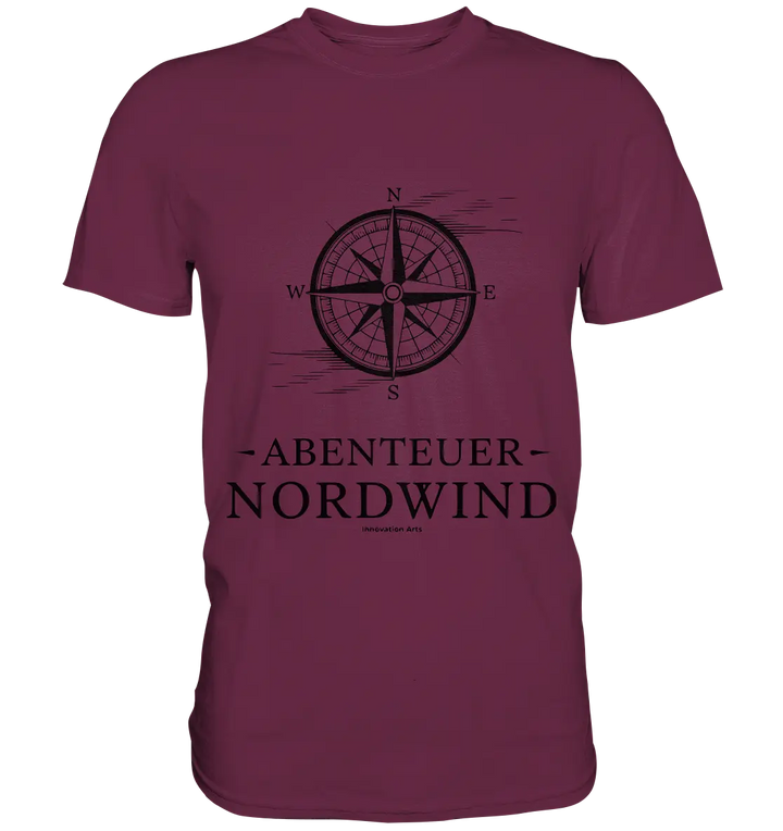 Abenteuer Nordwind – Kompass & Freiheit im Blick - Premium Shirt Bright Lights Arts