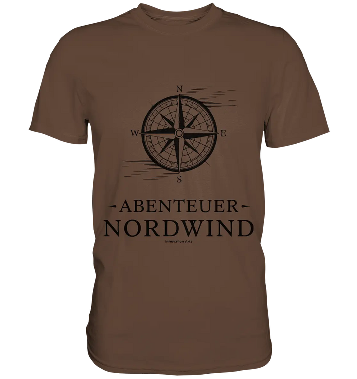 Abenteuer Nordwind – Kompass & Freiheit im Blick - Premium Shirt Bright Lights Arts