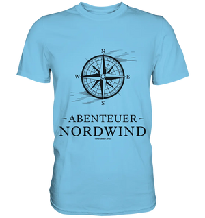 Abenteuer Nordwind – Kompass & Freiheit im Blick - Premium Shirt Bright Lights Arts