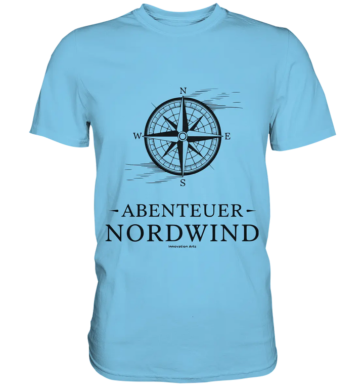 Abenteuer Nordwind – Kompass & Freiheit im Blick - Premium Shirt Bright Lights Arts