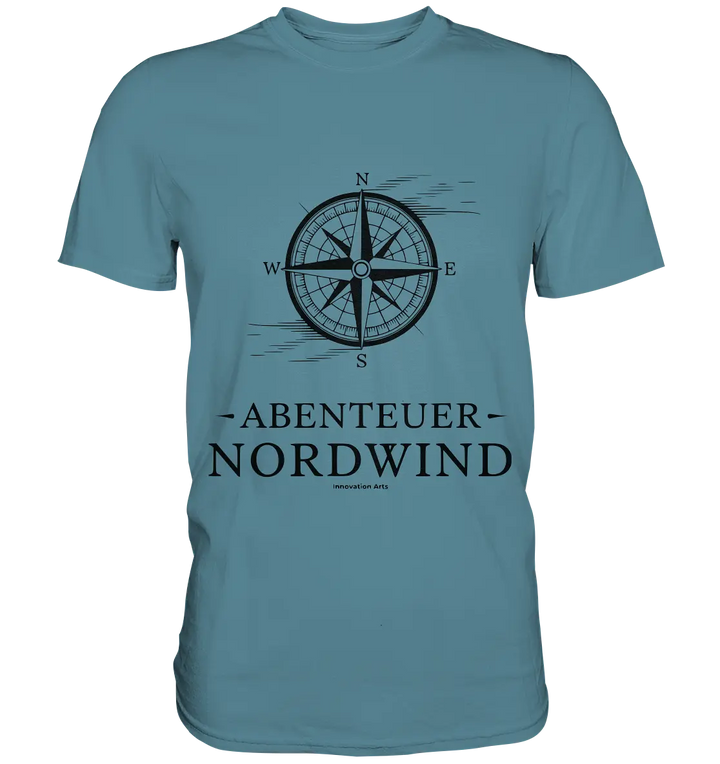Abenteuer Nordwind – Kompass & Freiheit im Blick - Premium Shirt Bright Lights Arts