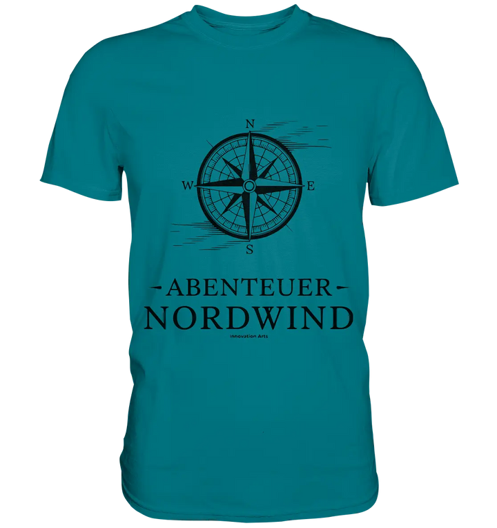 Abenteuer Nordwind – Kompass & Freiheit im Blick - Premium Shirt Bright Lights Arts