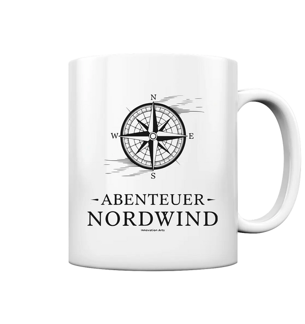 Abenteuer Nordwind – Kompass & Freiheit im Blick - Tasse glossy Bright Lights Arts