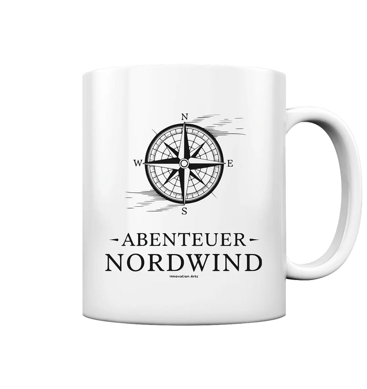 Abenteuer Nordwind – Kompass & Freiheit im Blick - Tasse glossy Bright Lights Arts