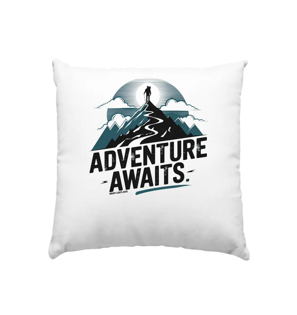Adventure Awaits – Inspirierendes Design für Natur- und Abenteuerfans - Kissen 40x40cm Bright Lights Arts