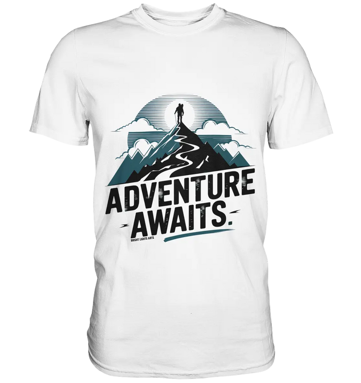 Adventure Awaits – Inspirierendes Design für Natur- und Abenteuerfans - Premium Shirt Bright Lights Arts