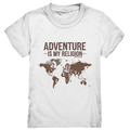 Adventure Is My Religion – Inspirierendes Weltkarten-Design für Reisende - Kids Premium Shirt Bright Lights Arts