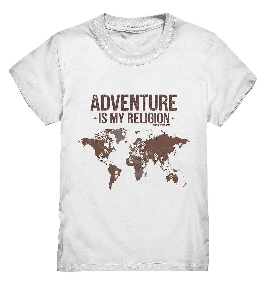 Adventure Is My Religion – Inspirierendes Weltkarten-Design für Reisende - Kids Premium Shirt Bright Lights Arts