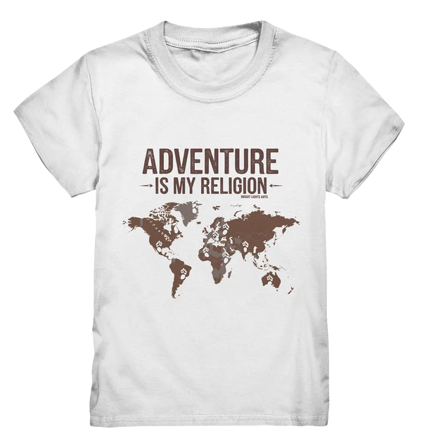 Adventure Is My Religion – Inspirierendes Weltkarten-Design für Reisende - Kids Premium Shirt Bright Lights Arts