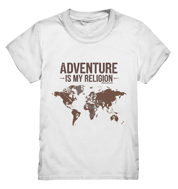 Adventure Is My Religion – Inspirierendes Weltkarten-Design für Reisende - Kids Premium Shirt Bright Lights Arts