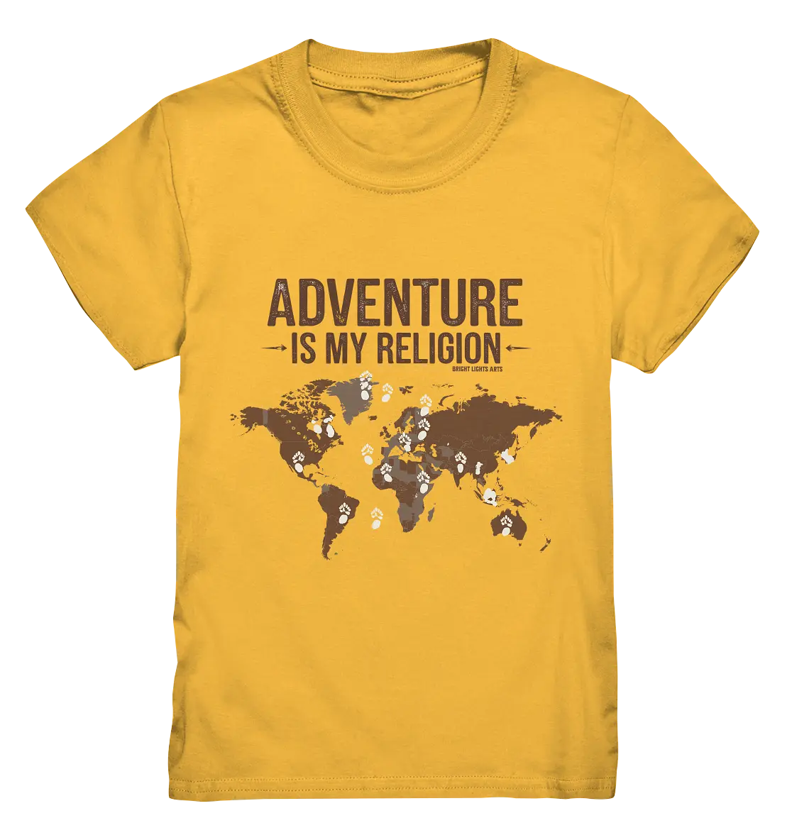 Adventure Is My Religion – Inspirierendes Weltkarten-Design für Reisende - Kids Premium Shirt Bright Lights Arts
