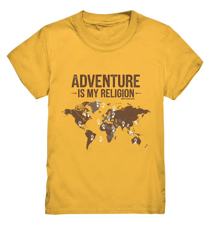 Adventure Is My Religion – Inspirierendes Weltkarten-Design für Reisende - Kids Premium Shirt Bright Lights Arts