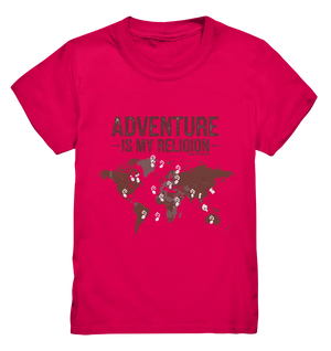 Adventure Is My Religion – Inspirierendes Weltkarten-Design für Reisende - Kids Premium Shirt Bright Lights Arts