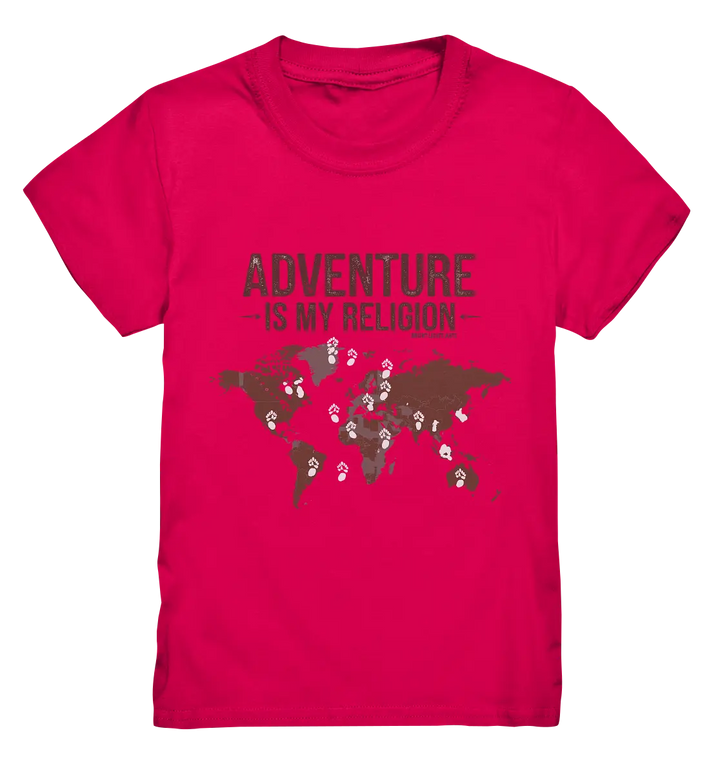 Adventure Is My Religion – Inspirierendes Weltkarten-Design für Reisende - Kids Premium Shirt Bright Lights Arts