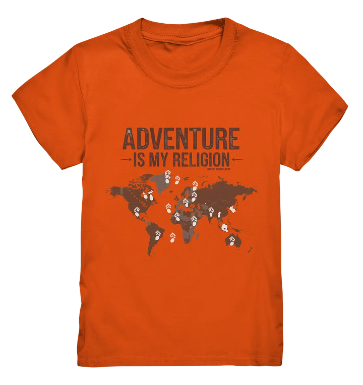Adventure Is My Religion – Inspirierendes Weltkarten-Design für Reisende - Kids Premium Shirt Bright Lights Arts