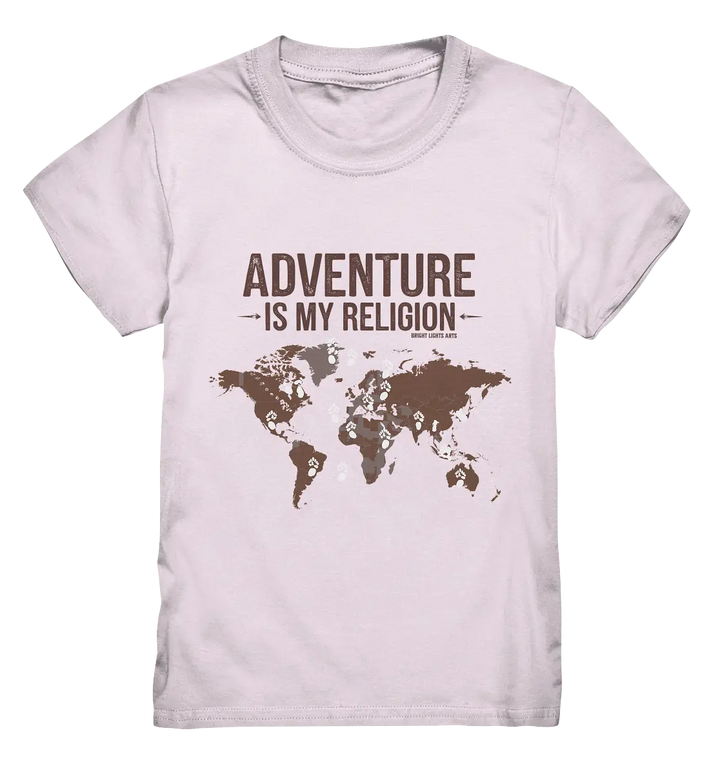 Adventure Is My Religion – Inspirierendes Weltkarten-Design für Reisende - Kids Premium Shirt Bright Lights Arts