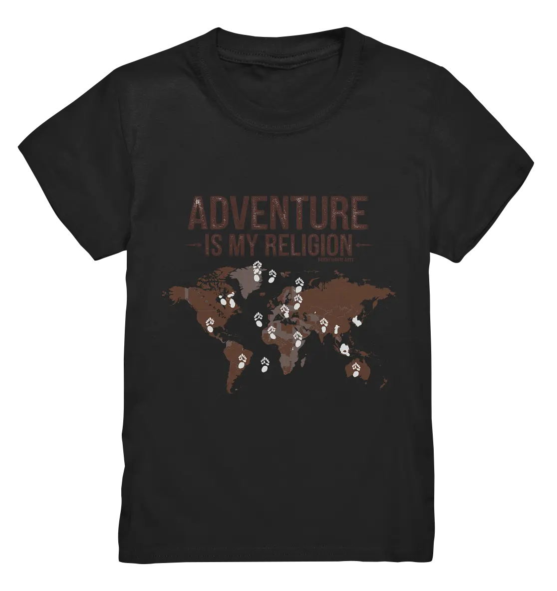 Adventure Is My Religion – Inspirierendes Weltkarten-Design für Reisende - Kids Premium Shirt Bright Lights Arts