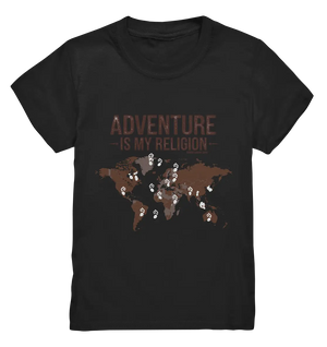 Adventure Is My Religion – Inspirierendes Weltkarten-Design für Reisende - Kids Premium Shirt Bright Lights Arts