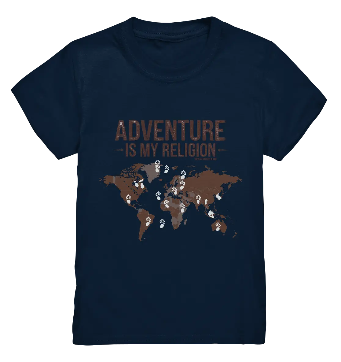Adventure Is My Religion – Inspirierendes Weltkarten-Design für Reisende - Kids Premium Shirt Bright Lights Arts