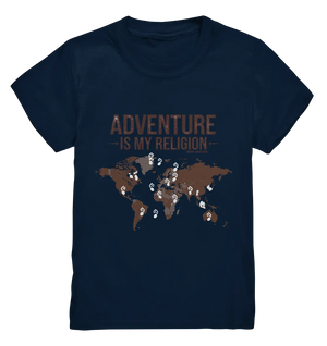 Adventure Is My Religion – Inspirierendes Weltkarten-Design für Reisende - Kids Premium Shirt Bright Lights Arts