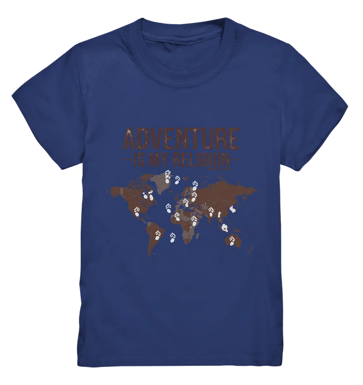 Adventure Is My Religion – Inspirierendes Weltkarten-Design für Reisende - Kids Premium Shirt Bright Lights Arts