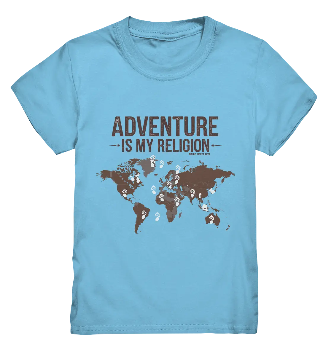 Adventure Is My Religion – Inspirierendes Weltkarten-Design für Reisende - Kids Premium Shirt Bright Lights Arts