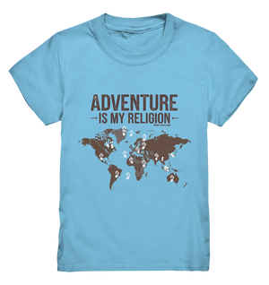 Adventure Is My Religion – Inspirierendes Weltkarten-Design für Reisende - Kids Premium Shirt Bright Lights Arts