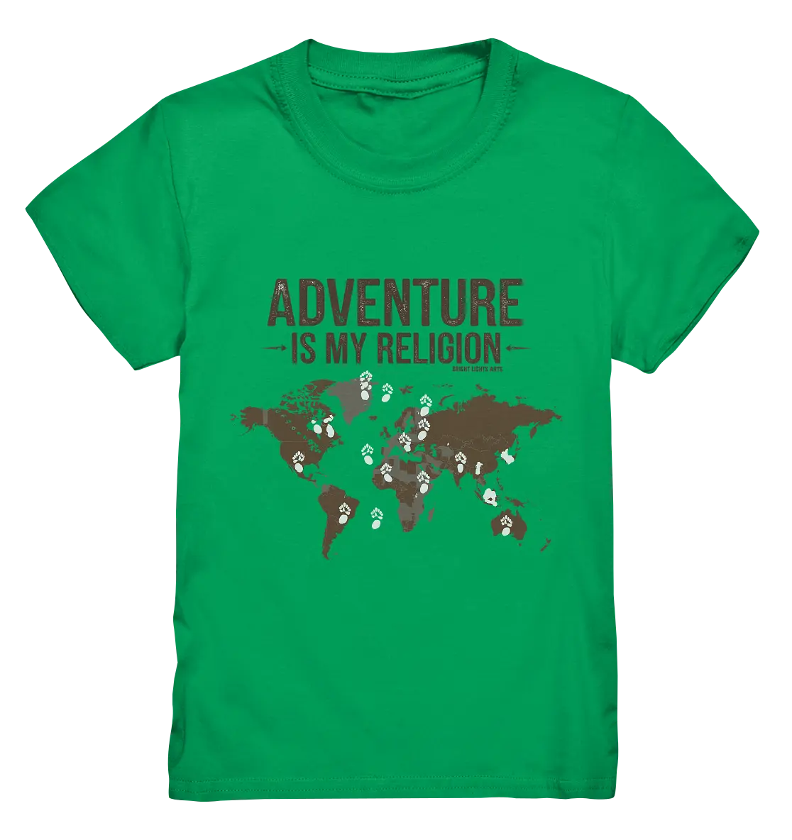Adventure Is My Religion – Inspirierendes Weltkarten-Design für Reisende - Kids Premium Shirt Bright Lights Arts