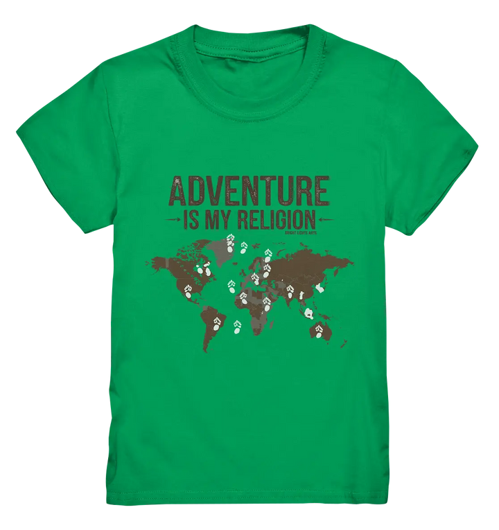 Adventure Is My Religion – Inspirierendes Weltkarten-Design für Reisende - Kids Premium Shirt Bright Lights Arts