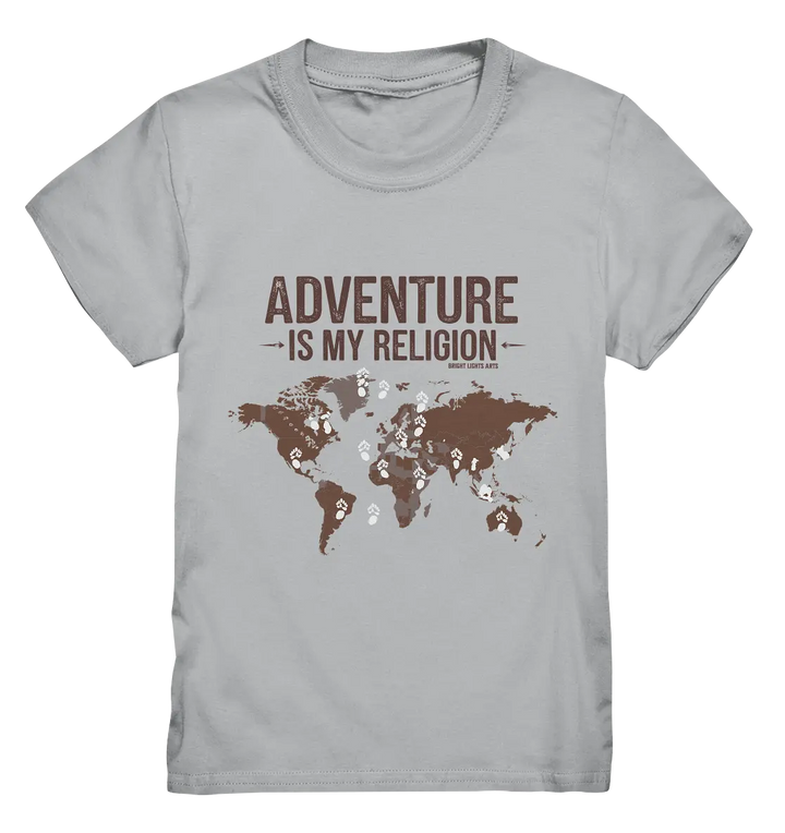 Adventure Is My Religion – Inspirierendes Weltkarten-Design für Reisende - Kids Premium Shirt Bright Lights Arts