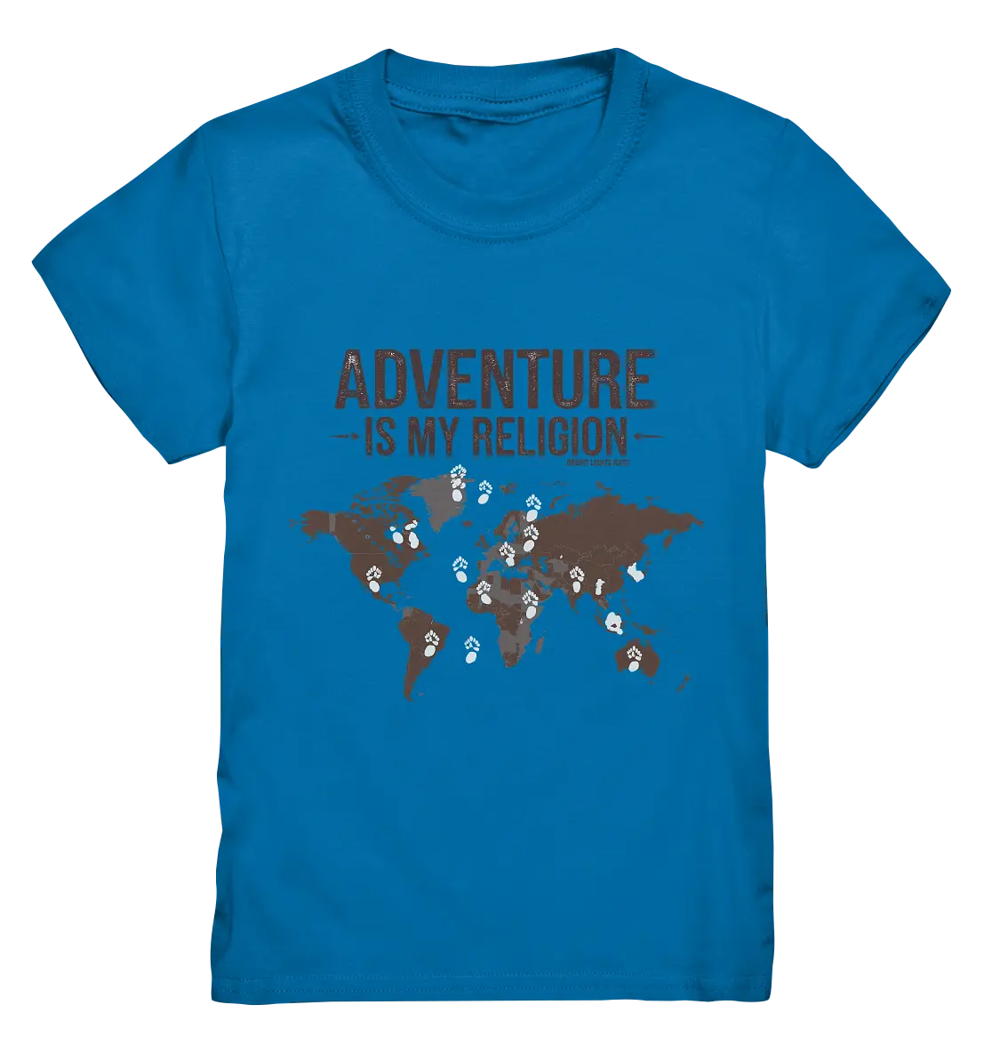 Adventure Is My Religion – Inspirierendes Weltkarten-Design für Reisende - Kids Premium Shirt Bright Lights Arts