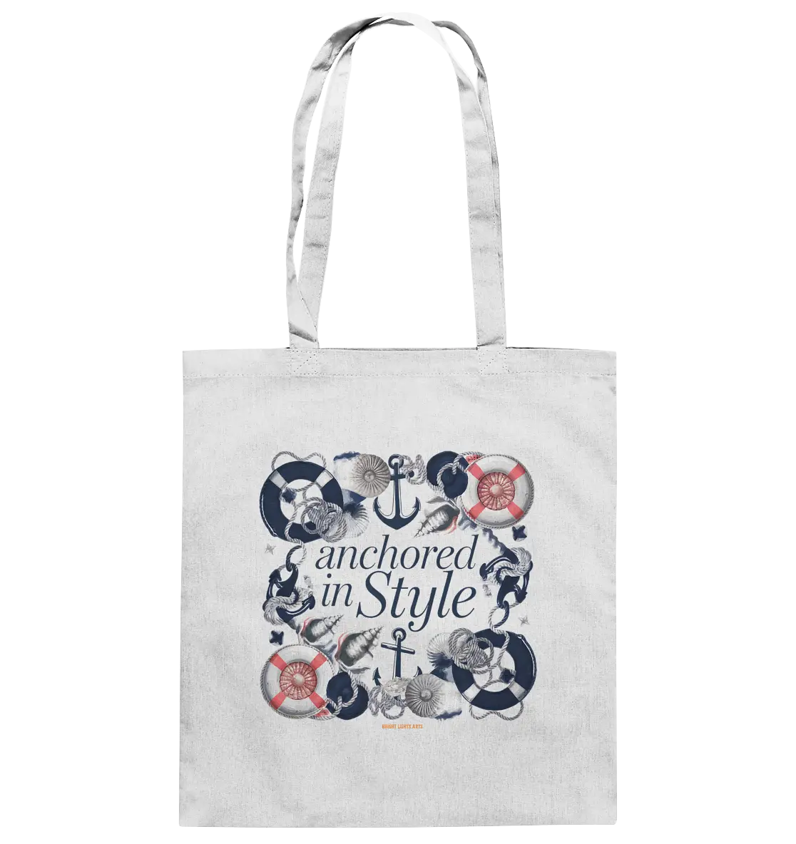 Anchored in Style – Elegantes Maritimes Design für Meerliebhaber - Baumwolltasche Bright Lights Arts