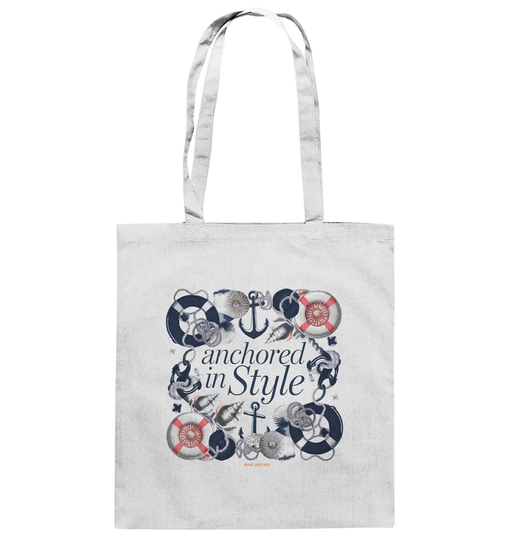 Anchored in Style – Elegantes Maritimes Design für Meerliebhaber - Baumwolltasche Bright Lights Arts