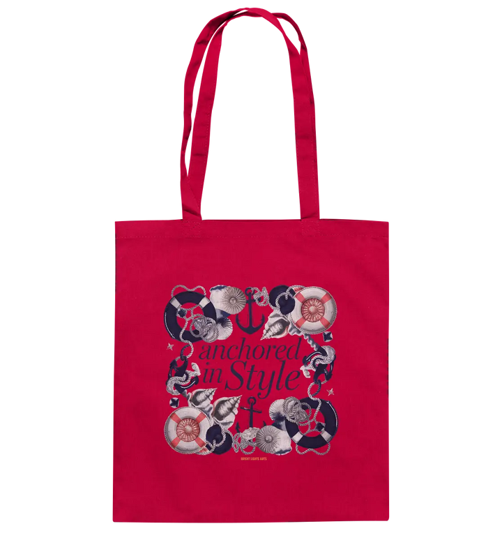Anchored in Style – Elegantes Maritimes Design für Meerliebhaber - Baumwolltasche Bright Lights Arts