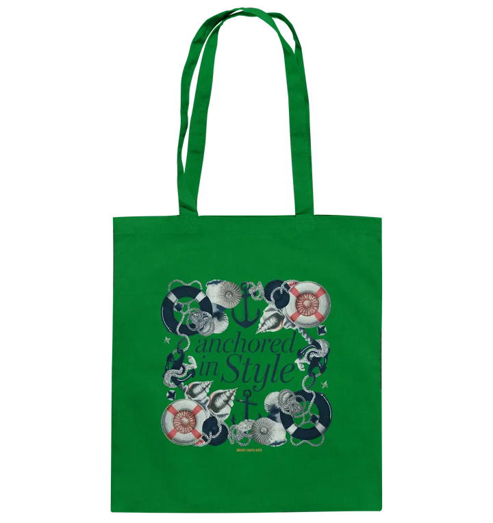 Anchored in Style – Elegantes Maritimes Design für Meerliebhaber - Baumwolltasche Bright Lights Arts