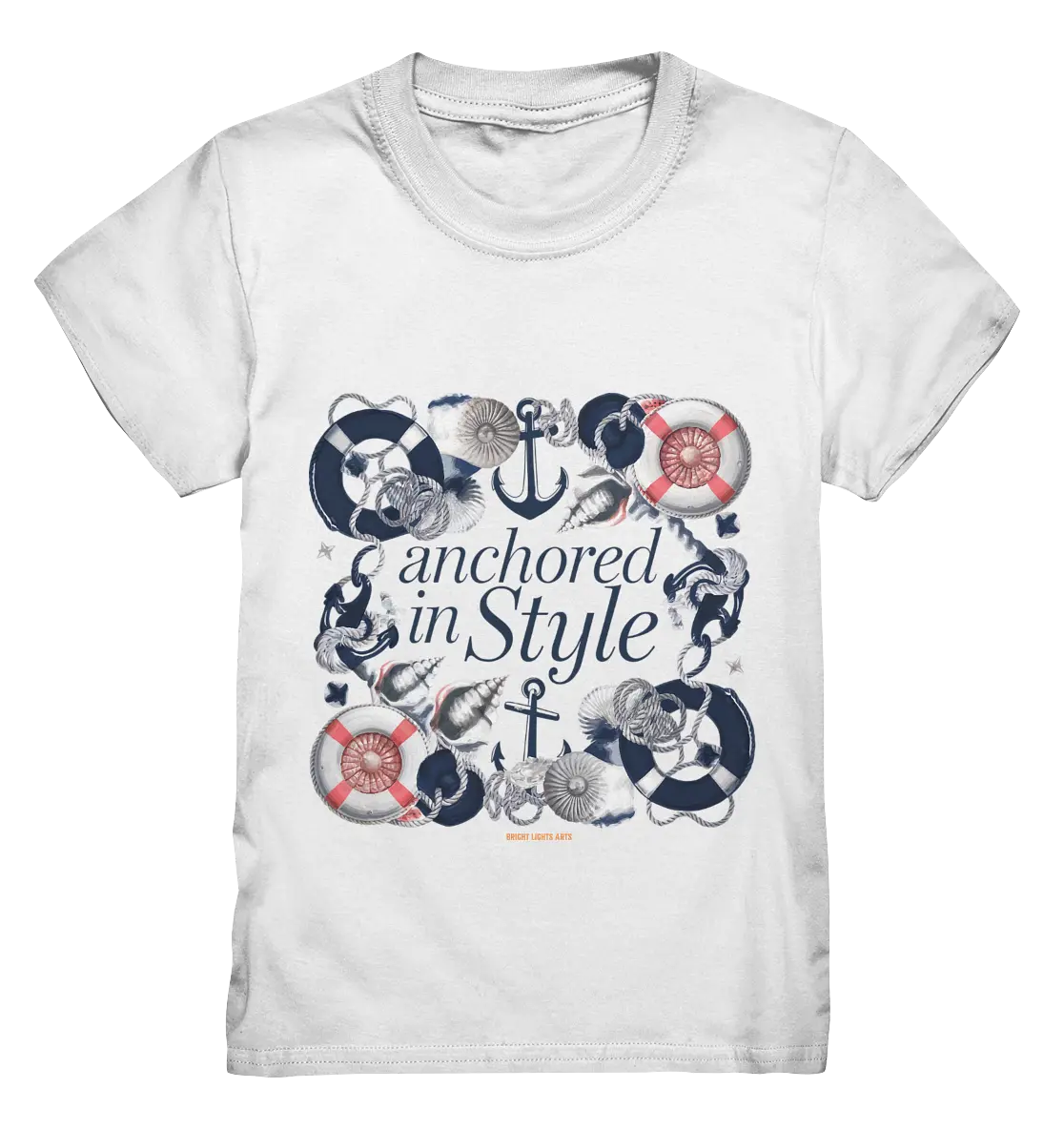 Anchored in Style – Elegantes Maritimes Design für Meerliebhaber - Kids Premium Shirt Bright Lights Arts