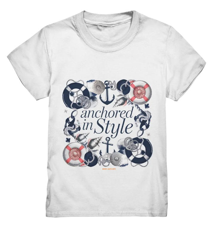 Anchored in Style – Elegantes Maritimes Design für Meerliebhaber - Kids Premium Shirt Bright Lights Arts