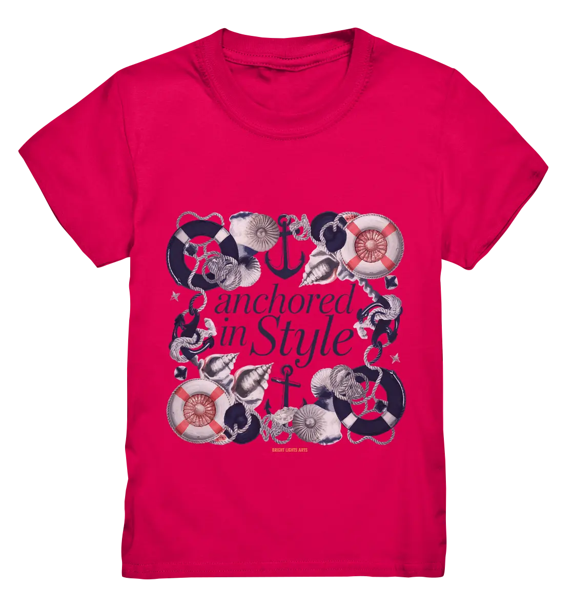 Anchored in Style – Elegantes Maritimes Design für Meerliebhaber - Kids Premium Shirt Bright Lights Arts