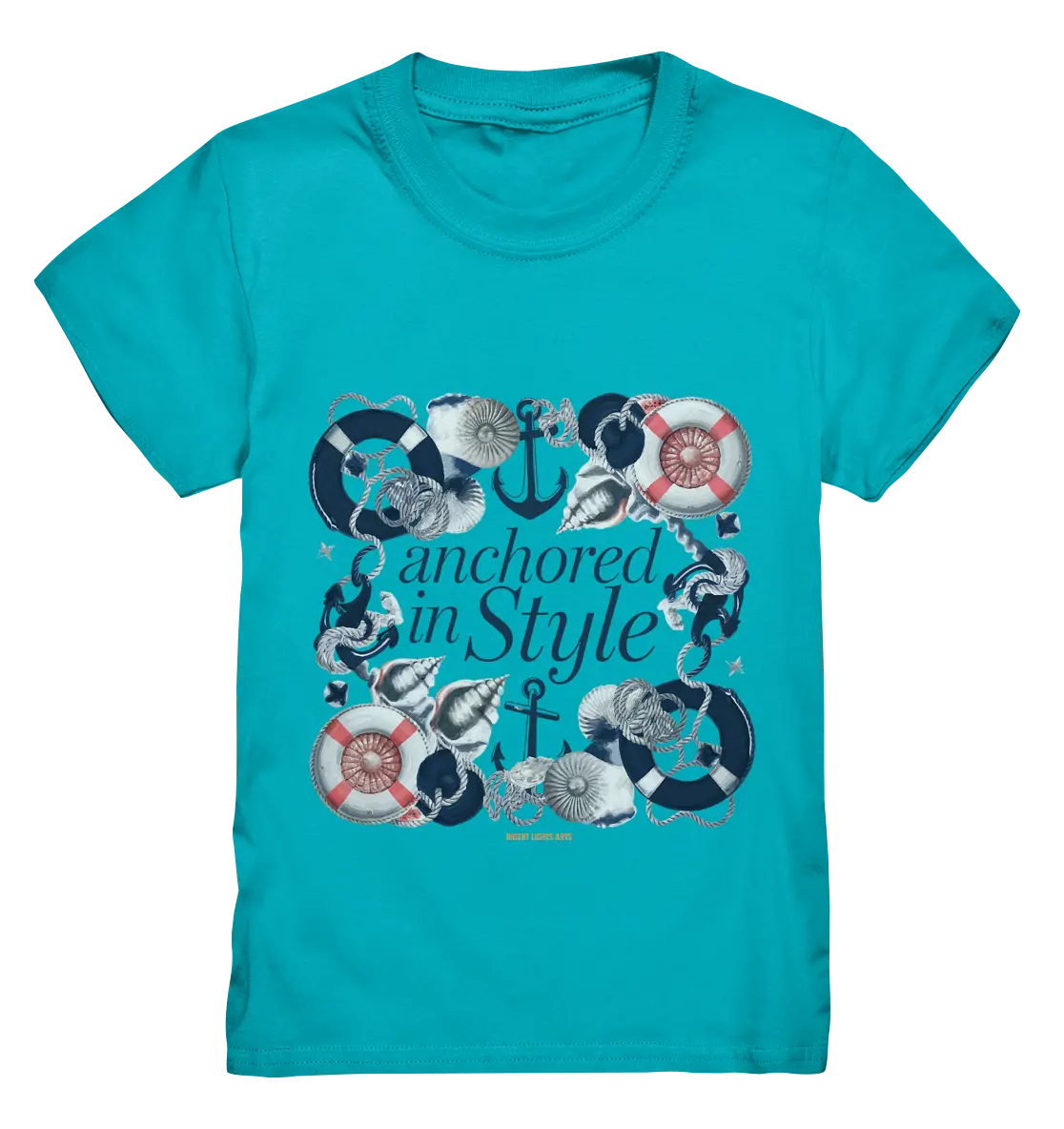 Anchored in Style – Elegantes Maritimes Design für Meerliebhaber - Kids Premium Shirt Bright Lights Arts