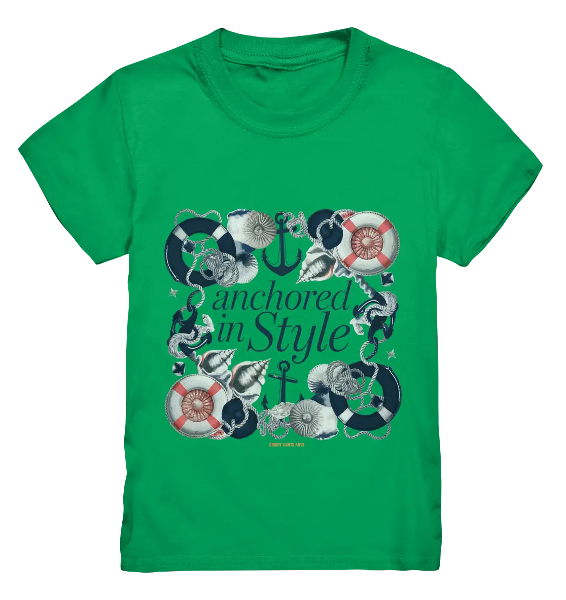Anchored in Style – Elegantes Maritimes Design für Meerliebhaber - Kids Premium Shirt Bright Lights Arts