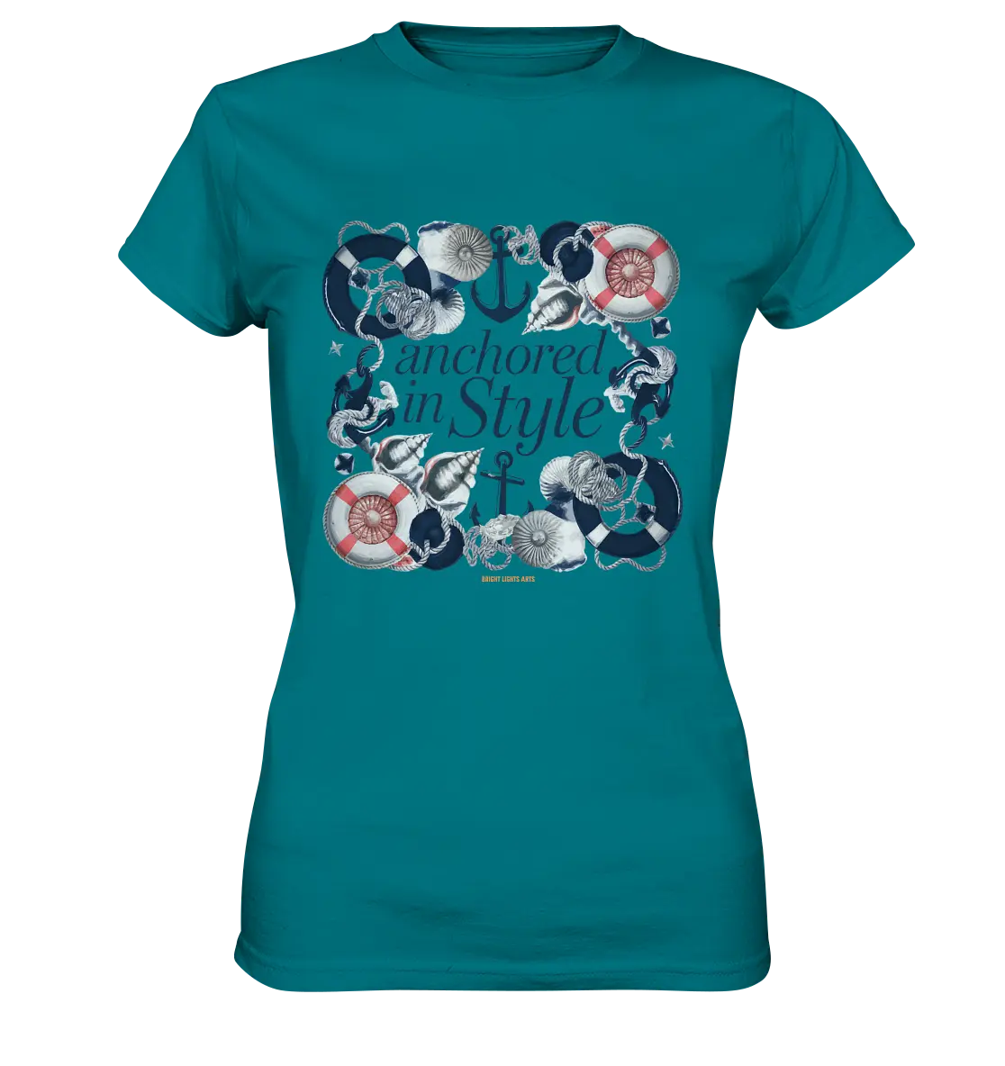 Anchored in Style – Elegantes Maritimes Design für Meerliebhaber - Ladies Premium Shirt Bright Lights Arts