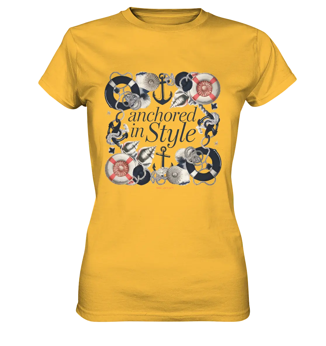 Anchored in Style – Elegantes Maritimes Design für Meerliebhaber - Ladies Premium Shirt Bright Lights Arts