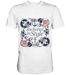 Anchored in Style – Elegantes Maritimes Design für Meerliebhaber - Premium Shirt Bright Lights Arts