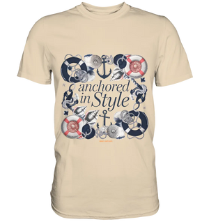 Anchored in Style – Elegantes Maritimes Design für Meerliebhaber - Premium Shirt Bright Lights Arts