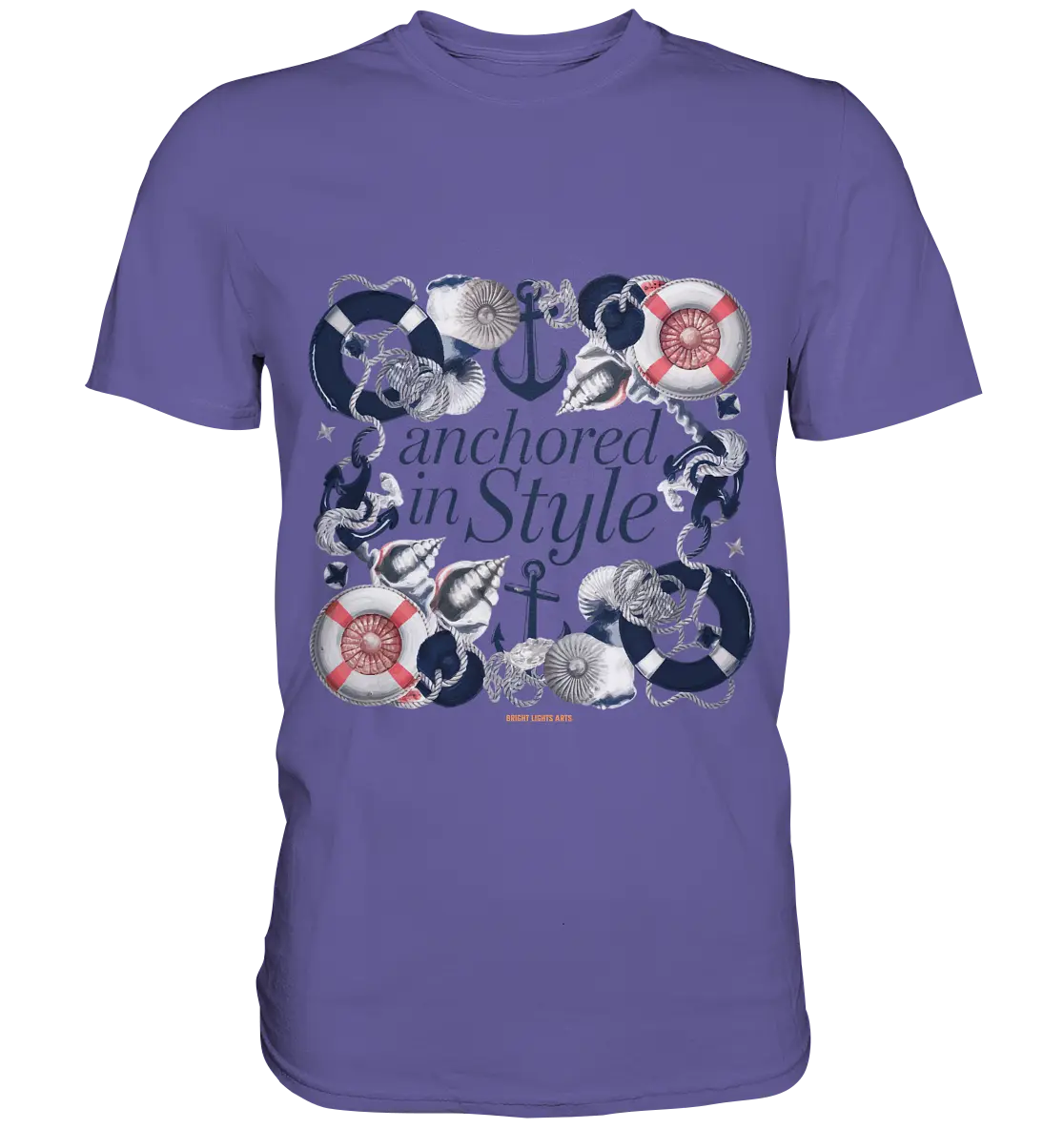Anchored in Style – Elegantes Maritimes Design für Meerliebhaber - Premium Shirt Bright Lights Arts