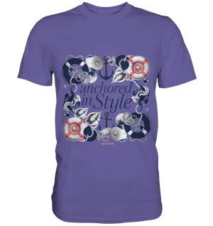Anchored in Style – Elegantes Maritimes Design für Meerliebhaber - Premium Shirt Bright Lights Arts